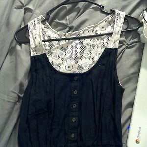 Black and lace dress